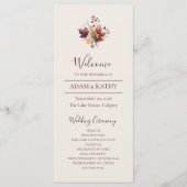 Rustic Maple Leaf Fall Wedding Program Programmakaart (Voorkant)