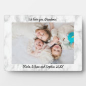 Rustic Marble Persoonlijke naam Foto Plaque Fotoplaat (voorkant)