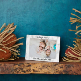 Rustic Marble Persoonlijke naam Foto Plaque Fotoplaat