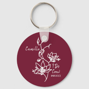Rustic Marcela I Do Crew Bridesmaid Sleutelhanger