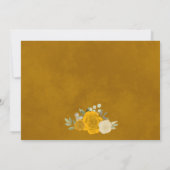 Rustic Marigold & Yellow Boho Rozen Vrijgezellenfe Kaart (Achterkant)