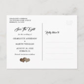 Rustic marineblauwe glazen pot trouw save the date aankondigingskaart (Achterkant)