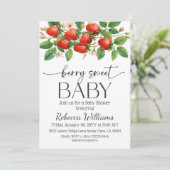 Rustic Market Strawberry Berry Sweet Baby Shower Kaart (Staand voorkant)