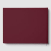 Rustic Maroon Blush Gouden Bloemen 50e Verjaardag Gastenboek (Achterkant)