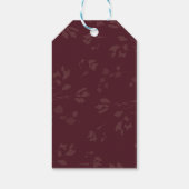 Rustic Maroon Burnt Sinaasappel Floral Vrijgezelle Cadeaulabel (Achterkant)