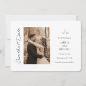 Rustic Maroon Fotobruiloft Save the Date Kaart (Voorkant)