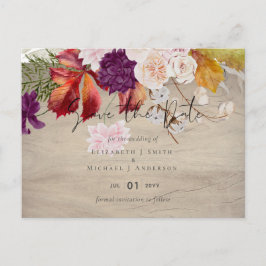 Rustic Maroon Ginger Blush Weddenschap redt de dat Briefkaart