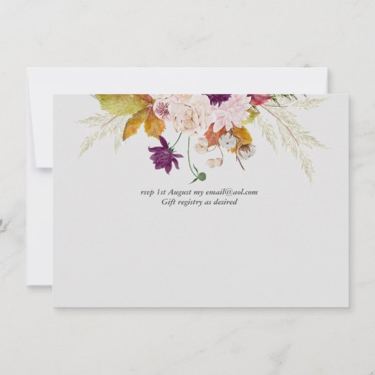 Rustic Maroon Ginger Blush Wedding (Achterkant)