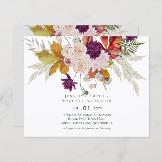 Rustic Maroon Ginger Blush Wedding (Voorkant / Achterkant)