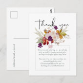 Rustic Maroon Ginger Blush Wedding Briefkaart (Voorkant / Achterkant)