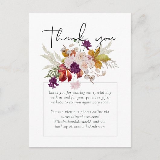 Rustic Maroon Ginger Blush Wedding Briefkaart (Voorkant)
