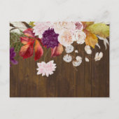 Rustic Maroon Ginger Blush Wedding RSVP Uitnodiging Briefkaart (Achterkant)