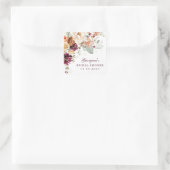 Rustic Maroon Terracotta Vrijgezellenfeest Favors Vierkante Sticker (Tas)