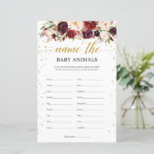 Rustic marsala boho noemt het wild van de babydier (Staand voorkant)