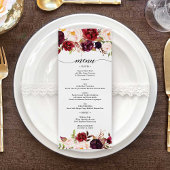 Rustic Marsala Burgundy Hartelijk dank en menu