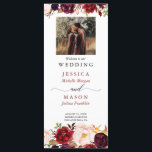 Rustic Marsala Burgundy Wedding Programme Programmakaart<br><div class="desc">Iedereen zal graag de details van je bruiloft lezen met dit mooie calligrafiescript trouwprogramma. Bekijk al onze overeenkomende objecten in ons Rustic Burgundy Marsala Collectie: https://www.zazzle.com/collections/rustic_burgundy_marsala-119549341348963566 Bezoek onze website voor meer design en inspiratie: www.creativeuniondesign.com</div>