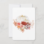 Rustic Marsala Pumpkin eerste verjaardag uitnodigi Kaart (Achterkant)