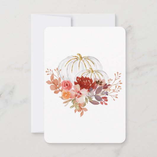 Rustic Marsala Pumpkin eerste verjaardag uitnodigi Kaart (Achterkant)