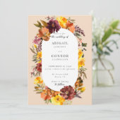 Rustic Marsala verbrande Oranje Herfst adem Kaart (Staand voorkant)