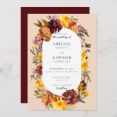 Rustic Marsala verbrande Oranje Herfst adem Kaart (Voorkant / Achterkant)