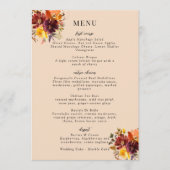 Rustic Marsala verbrande Oranje Herfst adem Menu (Voorkant)