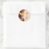 Rustic Marsala verbrande Oranje Herfst adem Ronde Sticker (Tas)