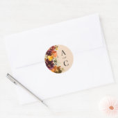 Rustic Marsala verbrande Oranje Herfst adem Ronde Sticker (Envelop)