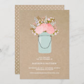 Rustic Mason Jar 2 | De bekendmaking van de datum  Save The Date (Voorkant / Achterkant)