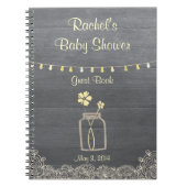 Rustic Mason Jar Baby shower notebook Notitieboek (Voorkant)