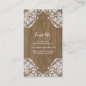 Rustic Mason Jar Baby's Breath and Sunflower Visitekaartje (Achterkant)