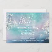 * Rustic Mason Jar Baby's Breath Baby shower Kaart (Achterkant)