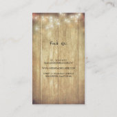 Rustic Mason Jar Baby's Breath String Lights Barn Visitekaartje (Achterkant)