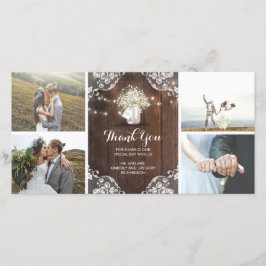 Rustic Mason Jar Baby's Breath Wedding Bedankt