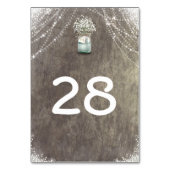 Rustic Mason Jar Baby's Breath Wedding Country Kaart (Achterkant)