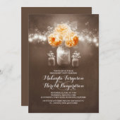 Rustic Mason Jar Barn Lights Engagement Party Kaart (Voorkant / Achterkant)