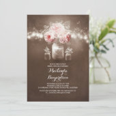 Rustic Mason Jar Barn Lights vrijgezellenfeest Kaart (Staand voorkant)