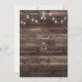 Rustic Mason Jar Barn Wood Foto Kaart (Achterkant)