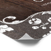 Rustic Mason Jar Barn Wood Weddenschap Welkomsttek Poster (Hoek)