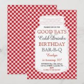 Rustic Mason Jar Birthday BBQ Uitnodiging (Voorkant / Achterkant)