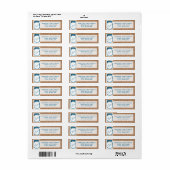 Rustic Mason Jar Blauwgroen Burlap Weddenschap Lab Etiket (Full Sheet)