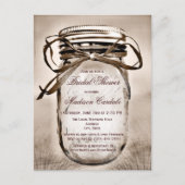 Rustic Mason Jar Bridal Shower BRIEFKAART (Voorkant)