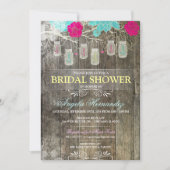 Rustic Mason Jar Bridal Shower Kaart (Voorkant)