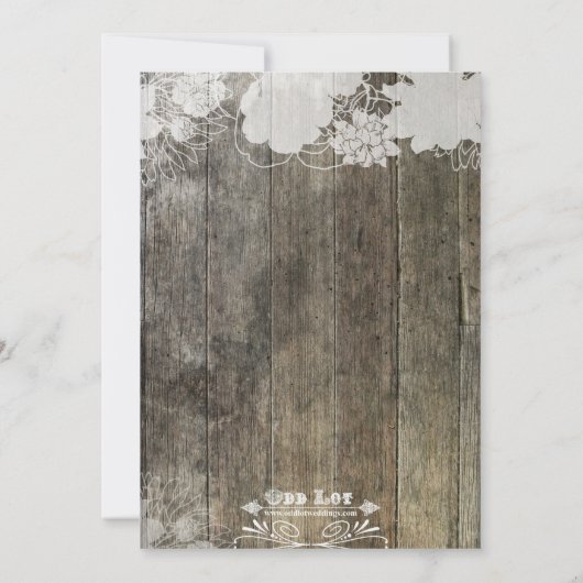 Rustic Mason Jar Bridal Shower Kaart (Achterkant)