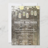 Rustic Mason Jar Bridal Shower Kaart (Voorkant)