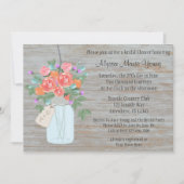 Rustic Mason Jar Bridal Shower Kaart (Voorkant)