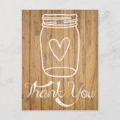 Rustic Mason Jar Brown Wood Briefkaart (Voorkant)