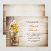 Rustic Mason Jar Bruids Douche Uitnodigingen (Voorkant / Achterkant)