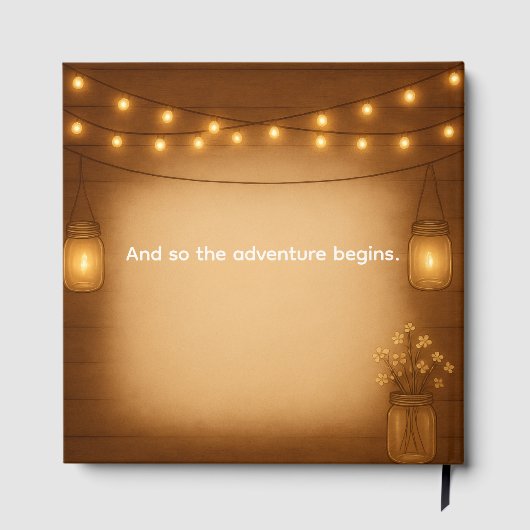 Rustic Mason Jar bruiloft gastenboek (Achterkant)