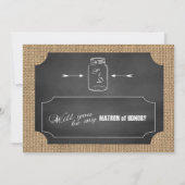 Rustic Mason Jar Burlap is mijn matroos Kaart (Voorkant)