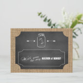 Rustic Mason Jar Burlap is mijn matroos Kaart (Staand voorkant)